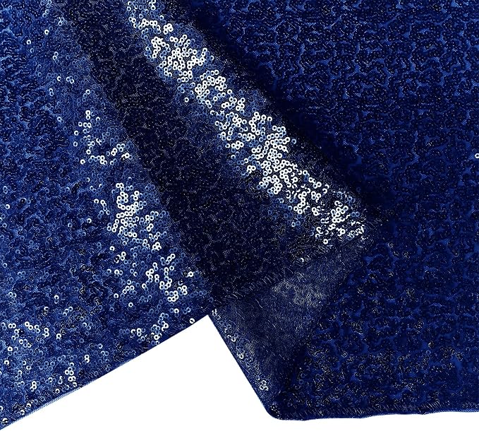 10 Packs 12 x 72 inches Sequin Table Runner, Navy Blue Glitter Table Runner for Birthday Party Supplies Wedding Engagement Baby Shower Holiday Celebration Event Decorations