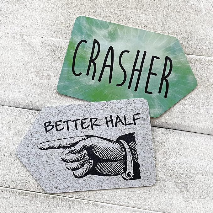 Plastic Photo Booth Props - Set of 5 Signs / 10 Phrases - Wedding Mix