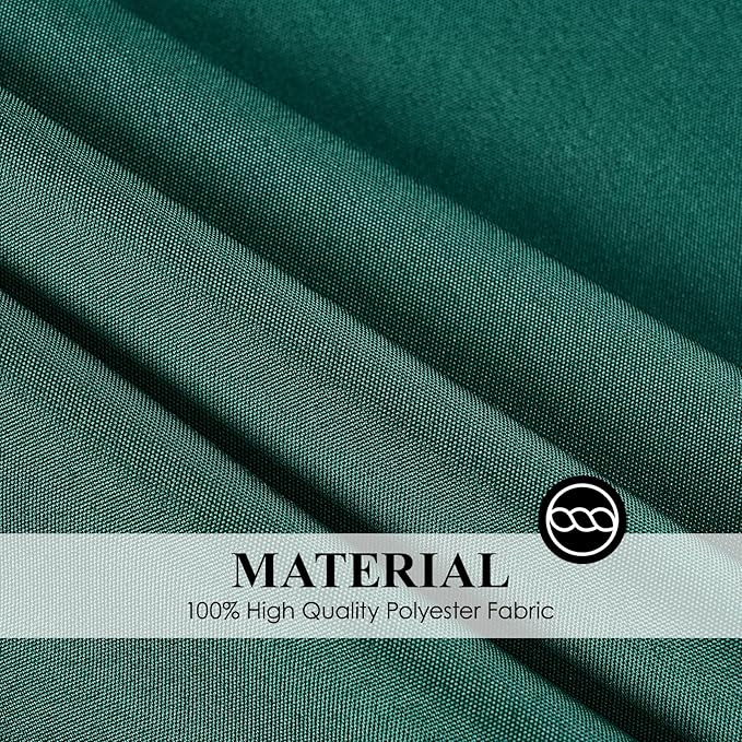 Round Tablecloth 6 Pack 90 Inch Dark Green Tablecloths Washable Decorative Linen Polyester Table Clothes Cover for Dining Table Banquets Buffet Parties and Wedding