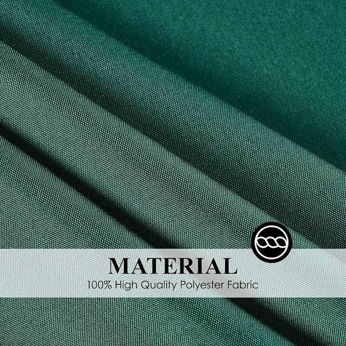 Round Tablecloth 6 Pack 108 Inch Dark Green Tablecloths Washable Decorative Linen Polyester Table Clothes Cover for Dining Table Banquets Buffet Parties and Wedding