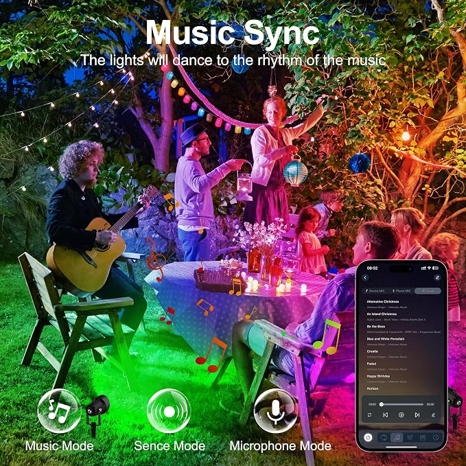 T-SUN Spot Lights Indoor, Led Spot Lights with Smart APP & Remote, Plant Spotlight Indoor Uplights, 16M Colors Floor Light Dimmable Music Sync Timer for Festival Party Tree Decor Home