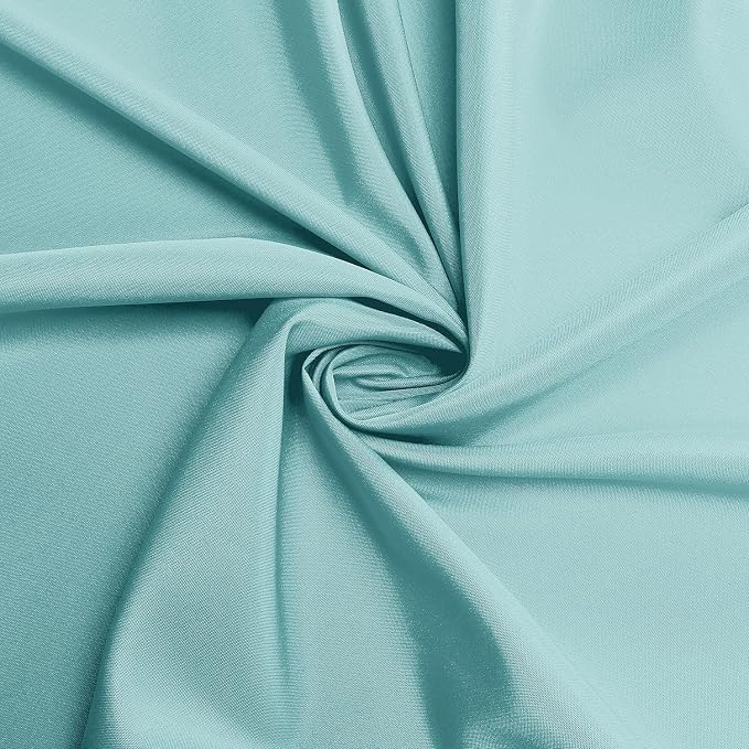 sancua Round Tablecloth - 60 Inch - Water Resistant Spill Proof Washable Polyester Table Cloth Decorative Fabric Table Cover for Dining Tables, Buffet Parties and Camping, Turquoise