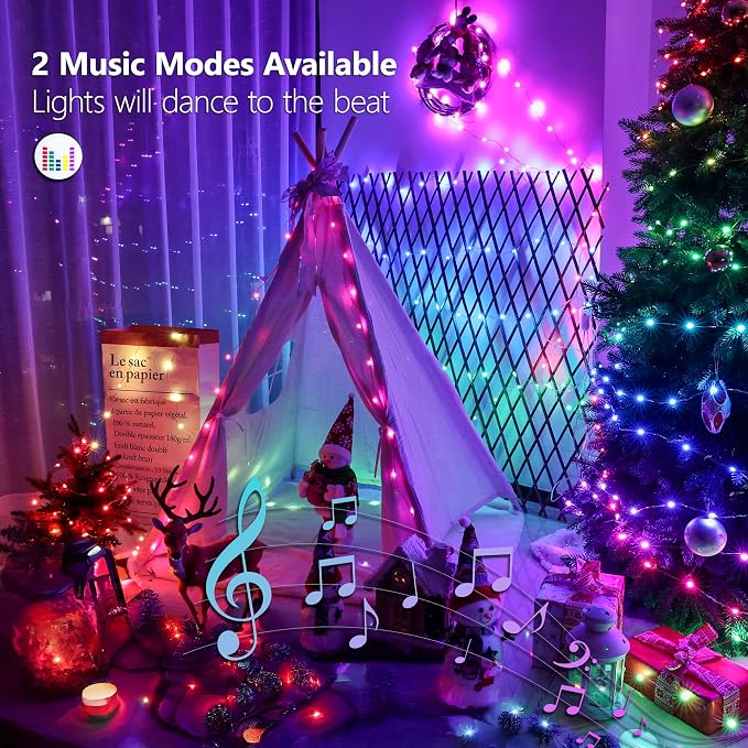 Brizled Color Changing Fairy Lights, 66ft 200 LED Easter Fairy Lights with Remote, Pastel Twinkle Light Dimmable Christmas Light Rainbow Xmas Lighting for Xmas Easter Halloween Party Wedding Tree Home