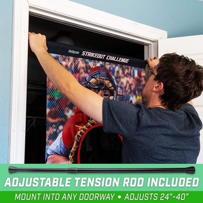 GoSports Football & Baseball Toss Games Available in Football Red Zone Challenge or Baseball Pro Pitch Challenge Choose Between Backyard Toss or Door Hang Targets