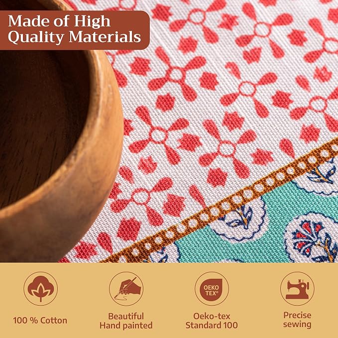 Maison d' Hermine Table Cloth Rectangle Table 100% Cotton 70 x 120 Inches Tablecloth Reusable Decorative for Dining Kitchen Room Farmhouse Party Home Hotel Restaurant Spring Summer - Provence
