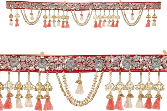 Artificial Toran Flower Design Garland Door Toran Wall Hanging Decorative Torans Hanging Bandanwar for Wedding Indian Festival Indian Traditional Decorations Home Entrance Festival Décor(Size:-46")