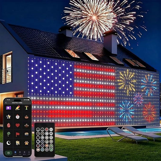 echosari Smart Curtain Lights Plug in, 400 LED Curtain Lights with App Programmable 6.6 x 6.6ft RGB&IC DIY Pattern Music Sync for Bedroom Backdrop Decor