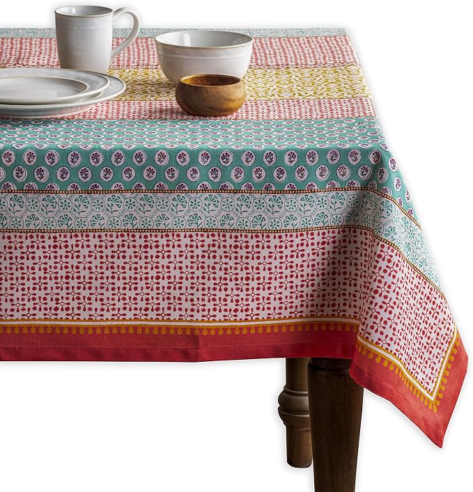 Maison d' Hermine Provence Bundle Set 100% Cotton Tablecloth (54 Inch by 54 Inch) and Set of 4 Napkins (20 Inch by 20 Inch)