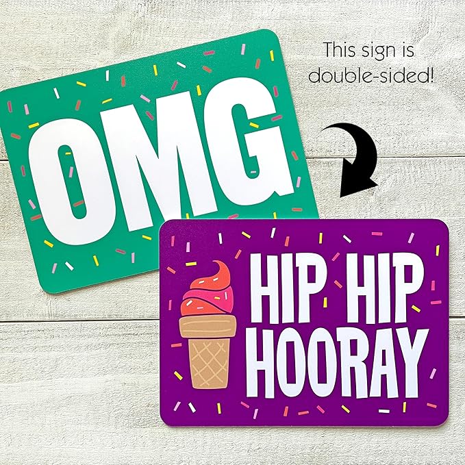 Plastic Photo Booth Prop Signs - Teenage Party Mix - PG-13 Family Friendly
