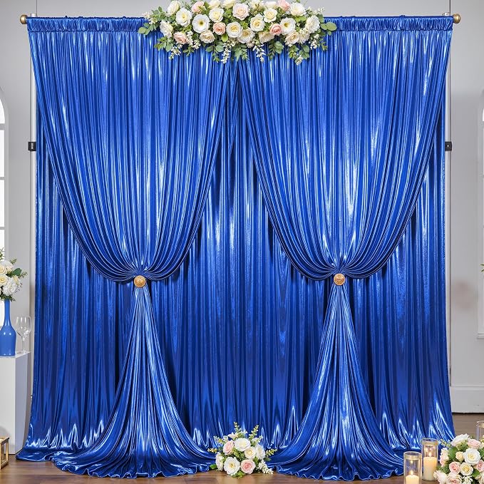 Besutolife Sequin Backdrop Curtains, 5×10 ft Sparkle Wedding & Party Backdrop Drapes with Wrinkle-Resistant Design, Glitter Photography Background for Bridal Showers, Birthdays, Baby Showers