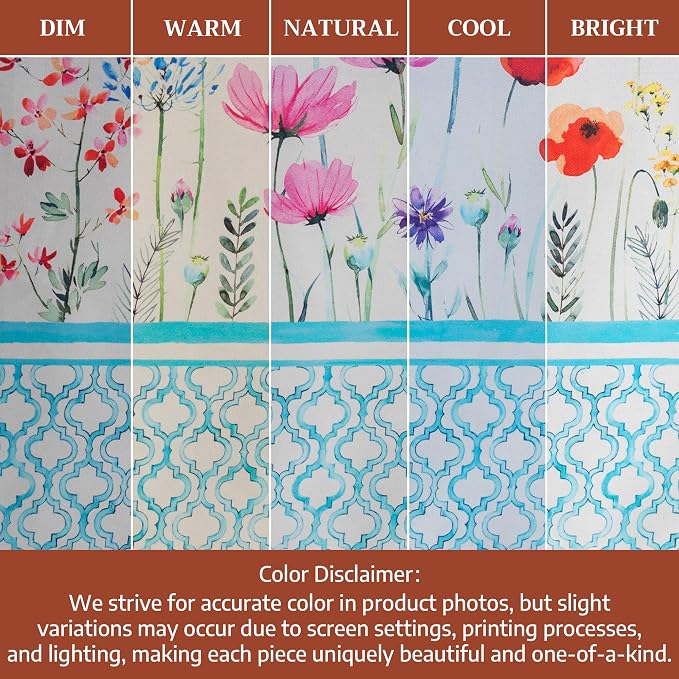 Maison d' Hermine Table Cloth Rectangle Table 100% Cotton 60 x 108 Inches Tablecloth Reusable Decorative for Dining Kitchen Room Farmhouse Home Hotel Restaurant Spring Summer - Flower in The Field