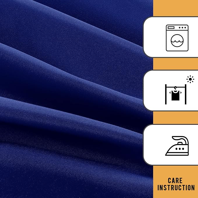 Obstal 2 Pack Table Clothes for 4 Foot Rectangle Tables - Water Resistant Washable Fabric Polyester Rectangle Table Cover Protector for Wedding, Banquet and Trade Shows, 48L x 24W Inches, Royal Blue