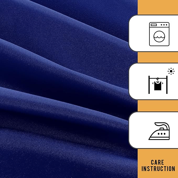 Obstal 2 Pack Table Clothes for 6 Foot Rectangle Tables - Water Resistant Washable Fabric Polyester Rectangle Table Cover Protector for Wedding, Banquet and Trade Shows, 72L x 30W Inches, Royal Blue