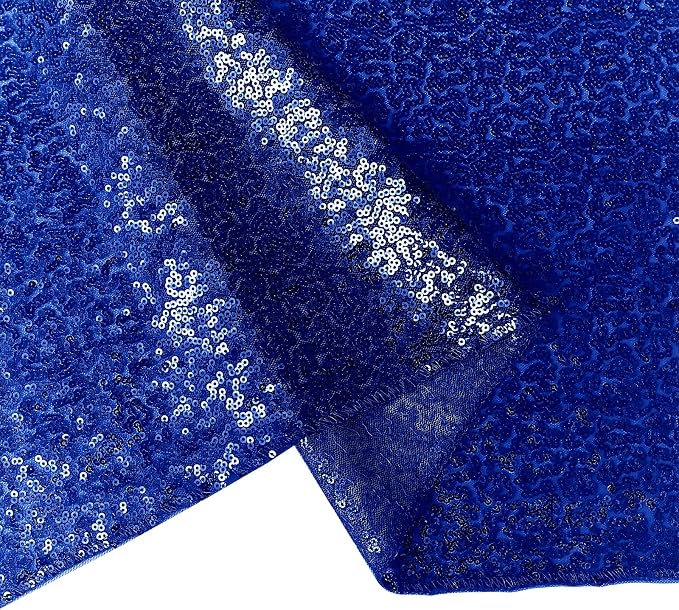 2 Packs 12 x 72 inches Sequin Table Runner, Royal Blue Glitter Table Runner for Birthday Party Supplies Wedding Engagement Baby Shower Holiday Celebration Event Decorations