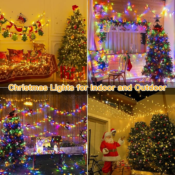 Ollny Christmas Lights, 210FT 640LED Color Changing Christmas Tree Lights with 11 Modes Remote Control, Outdoor Christmas Lights for Outside Indoor Patio Weddings Xmas Decorations