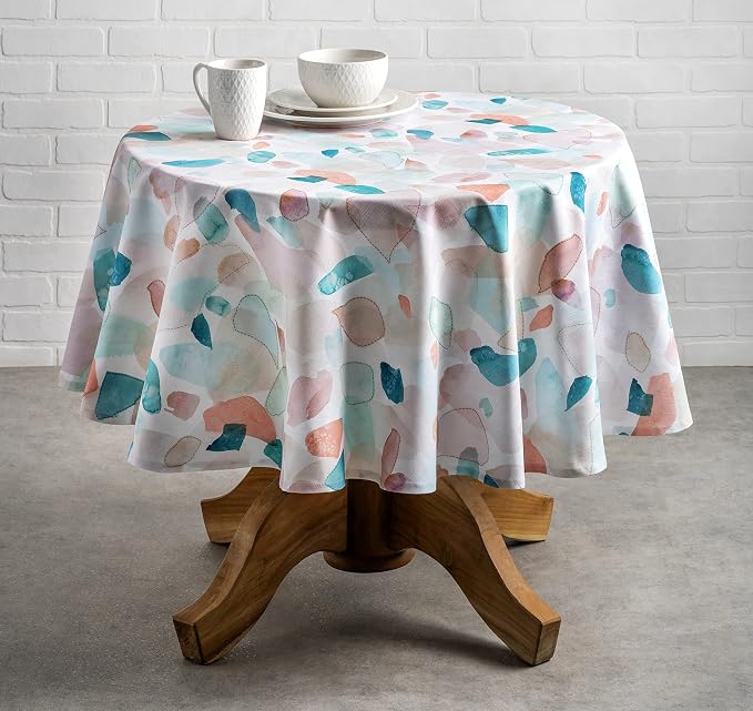 Maison d' Hermine Table Cloth Round Table 100% Cotton 69 Round Inches Tablecloth Reusable Decorative for Dining Kitchen Room Farmhouse Party Home Hotel Restaurant Spring Summer - Summer Picnic