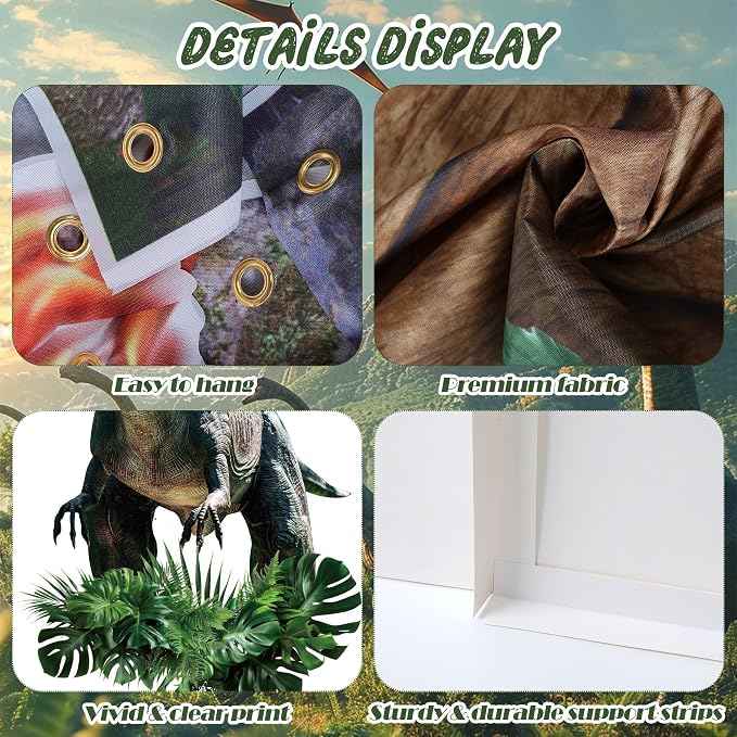 Aodaer 13 Pcs Dinosaur Party Decorations Set, Dinosaur Party Supplies, 12 x 12 x 12 Inch Dino Theme Boxes Table Centerpieces & Banner Cardstock for Dino Photo Booth Birthday Baby Shower Decorations