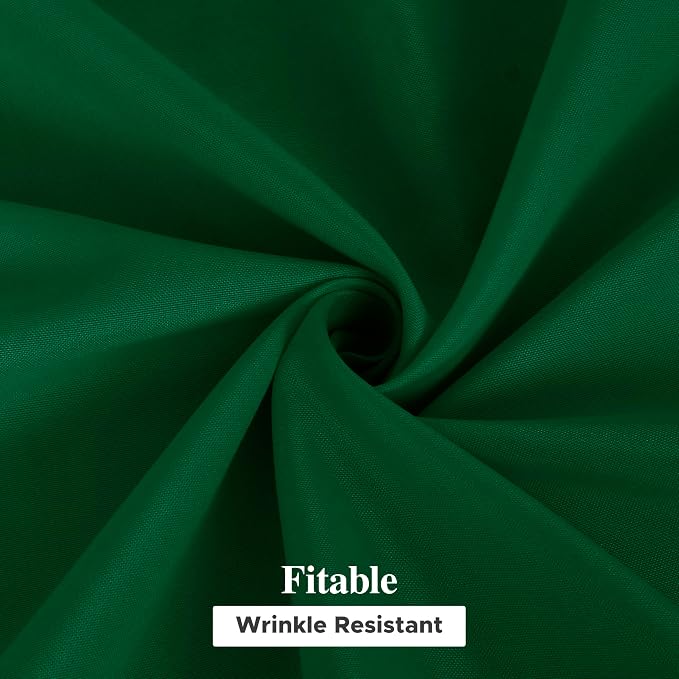 Fitable 6 Pack Hunter Green Rectangle Table Clothes - 70 x 108 Inch - Wrinkle and Stain Resistant Fabric Tablecloths, Washable Polyester Table Covers for Wedding, Party, Banquet, Formal Events