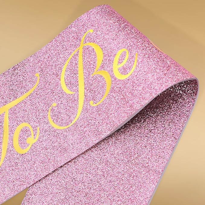 Bride to Be Sash with Gold Foil Letters Bridal Shower Hen Night Bachelorette Party Accessories