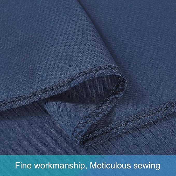 10 Panels Navy Blue Backdrop Curtains for Wedding Party Wrinkle Free Backdrops Curtain Drapes Fabric Decorations Photo Back Drop Cloth for Baby Shower Photography Stage Reception 50ft(W) x 12ft(H)