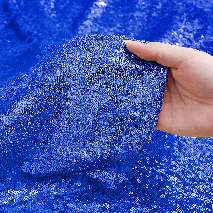 Sugargirl 10 Packs 12 x 72 inches Sequin Table Runner, Glitter Royal Blue Table Runner for Birthday Party Supplies Wedding Holiday Celebration Event Decorations