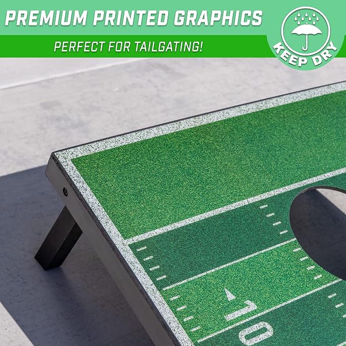 GoSports Portable Cornhole Sets, 8 Styles – Choose 4 x 2 ft or 3 x 2 ft - Boards Include 8 Bean Bags, Travel Case, and Game Rules