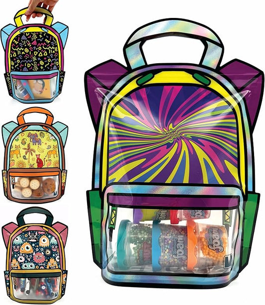 20 Pack Goodie Bags for Kids Birthday Party Supplies - Bulk Gift Bag for Favors, Food, and Candy with Resealable Ziplock Seal (Woosie/Large)