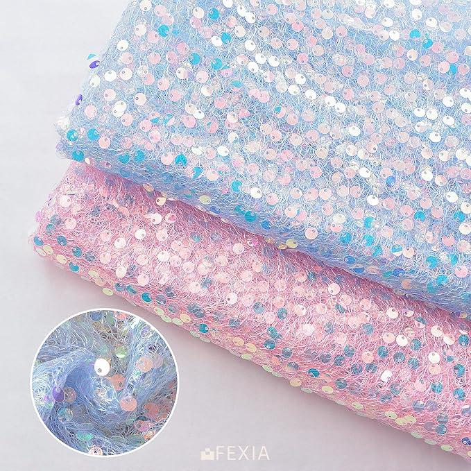 FEXIA Blue Sequin Table Runner 11 x 72 Inches, Sparkly Royal Blue Table Decoration for Wedding, Baby Shower Graduation Party Birthday, Ocean Theme Party, Shimmer Decor for Dining Table, Bridal Shower