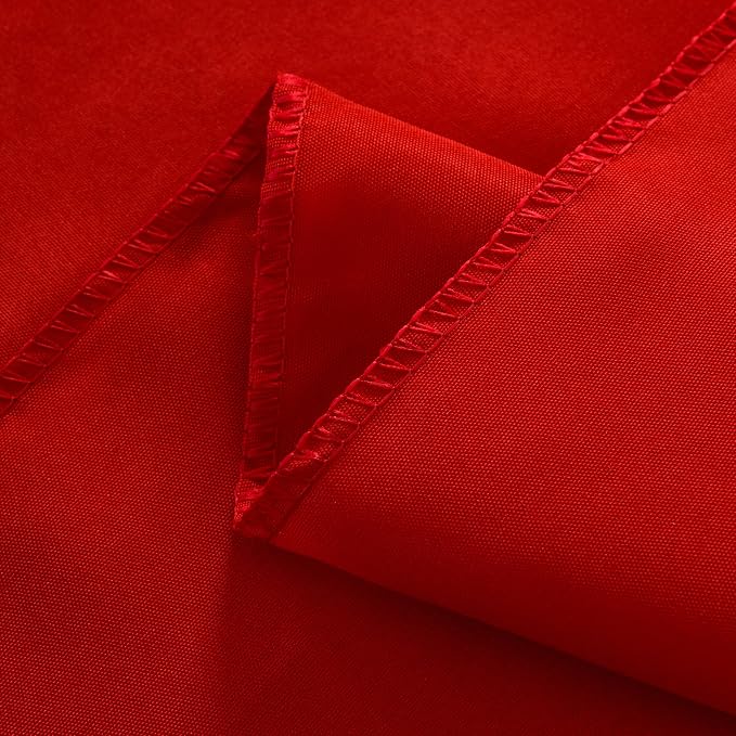 6-Pack 60x102 inch Red Table Cloths, Solid Stain and Wrinkle Resistant Oblong Tablecloth, Premium Plain Weave Polyester Fabric Rectangle Table Linen Covers for Hotel, Wedding