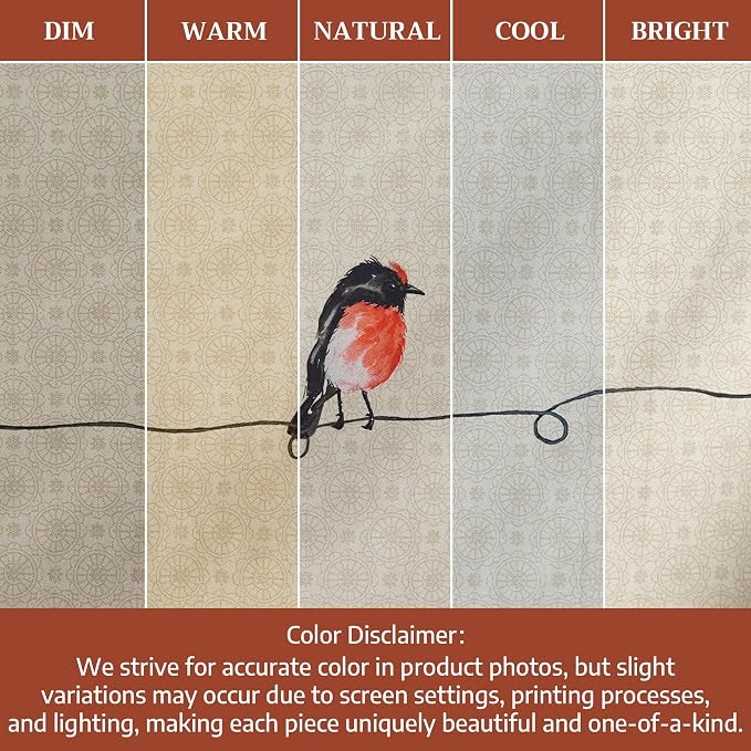 Maison d' Hermine Table Cloth Round Table 100% Cotton 69 Round Inches Tablecloth Reusable Decorative for Dining Kitchen Room Farmhouse Party Home Hotel Restaurant Spring Summer - Birdies on Wire