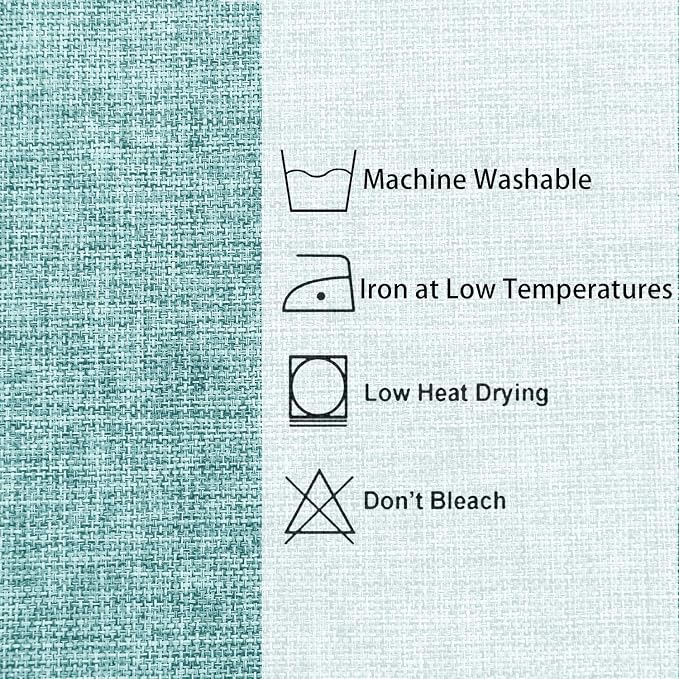 Hiasan Faux Linen Square Tablecloth - Wrinkle and Stain Resistant Washable Table Cloth for Kitchen Dining Room Holiday Table Cover for Party Dinner, Aqua, 30 x 30 Inch