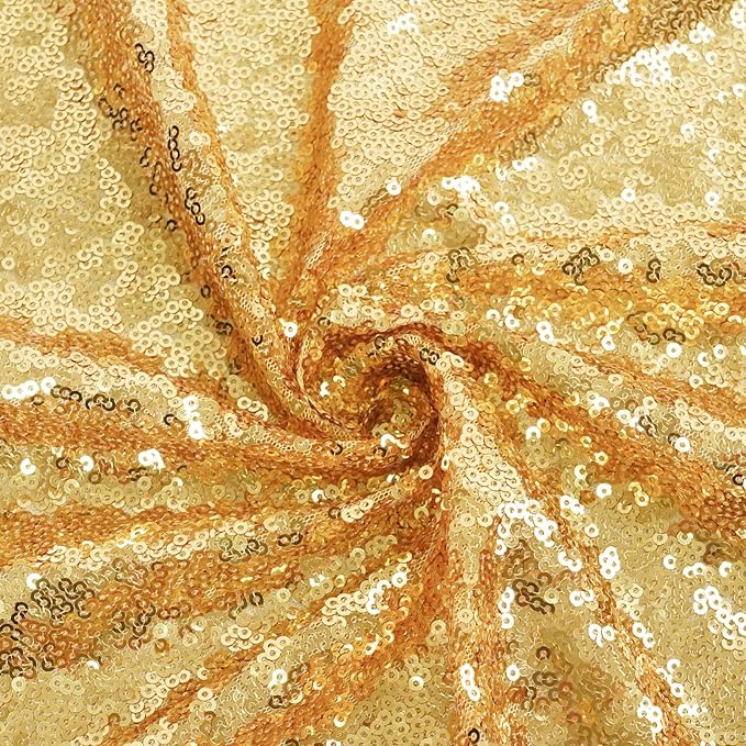 Eternal Beauty Gold Sequin Backdrop, 8x8 Ft Glitter Background Curtains for Mother's Day Shimmer Photography Party Wedding Birthday Back Drop Decor