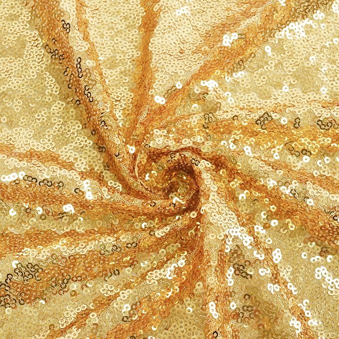 Eternal Beauty Gold Sequin Backdrop, 4x7 Ft Glitter Background Curtains for Mother's Day Shimmer Photography Party Wedding Birthday Back Drop Decor