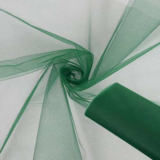 Forest Green Tulle Tape Roll 54 Inch x 10 Yards for DIY Crafts Weddings Sewing DIY Projects Gift Wrap and More - Multiple Colours of Tulle mesh
