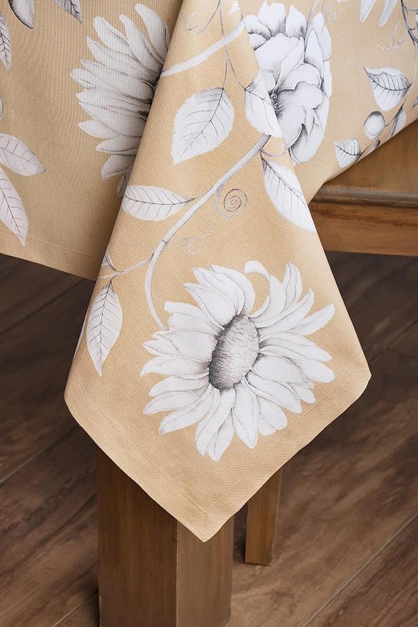 Maison d' Hermine Table Cloth Square Table 100% Cotton 60 x 60 Inches Fall Tablecloth Reusable Everyday Use for Thanksgiving Christmas Decorations Dining Farmhouse Party (Pretty Autumn)