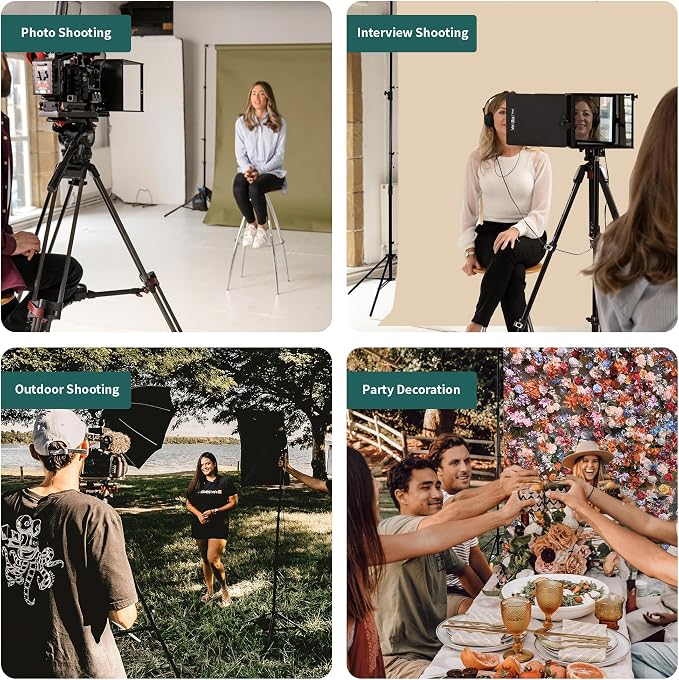 Kate Photo Backdrop Stand 10x8.5ft Adjustable Background Stand Kit for Photography (Indoor/Outdoor) and Party Decorations, Maximum Load 5kg/11lb