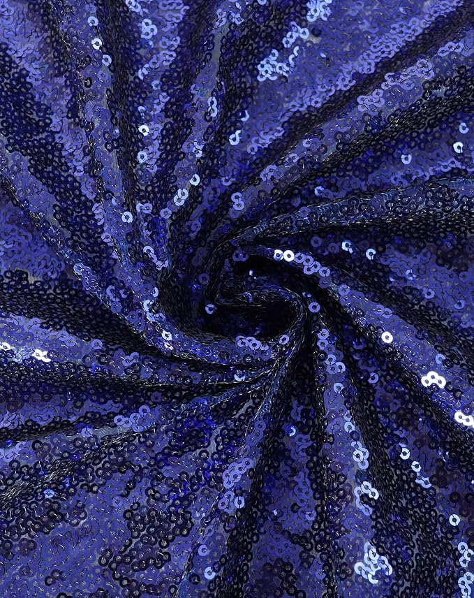 Eternal Beauty Navy Blue Tablecloth, 60x120 Inch Sequin Rectangle Table Cover for Cake Dessert Exhibition Party Birthday Events