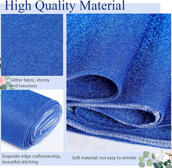 Shihanee Sequin Aisle Runner for Wedding Glitter Rug with Carpet Tape Sparkly Prom Outdoor Floor Birthday Carpet Runner for Ceremony Event Graduation Party(2 x 15 ft,Blue)