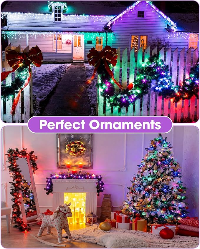 Riakrum 50 Pack 16.4 ft 50 LED Fairy Lights Battery Operated, Christmas Tiny String Lights Bulk Starry Light Waterproof for Mason Jars Wedding Party Christmas Centerpiece Table Decor, Mixed Color