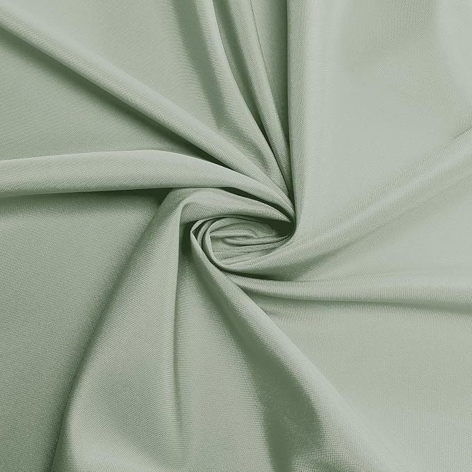 sancua Round Tablecloth - 60 Inch - Water Resistant Spill Proof Washable Polyester Table Cloth Decorative Fabric Table Cover for Dining Tables, Buffet Parties and Camping, Sage Green
