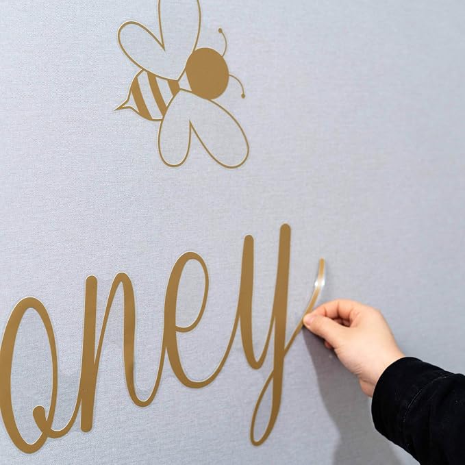 VANGNING A Little Honey is on The Way Decal Sign | Gender Reveal Girl or Boy Baby Shower Decal Sign,Bee Baby Shower Sign Vinyl Decal,aby Shower Balloon Arch Decal