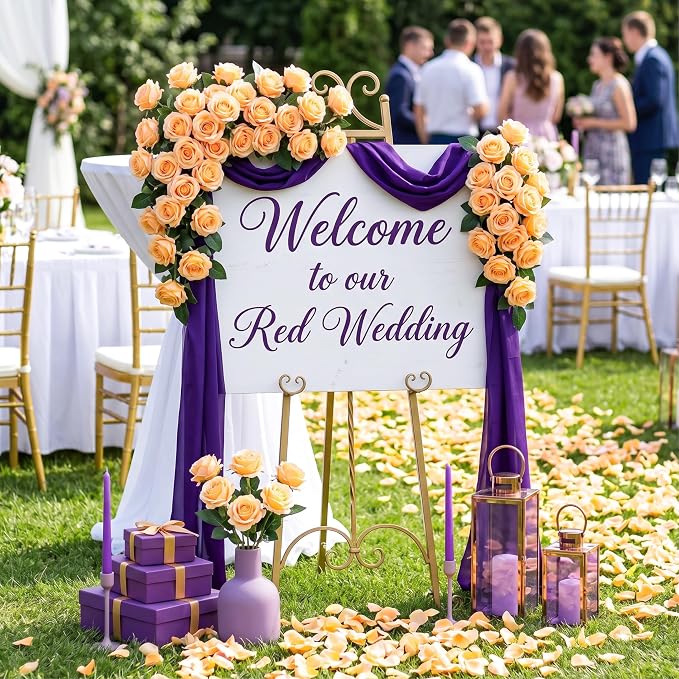 Auihiay 60PCS Artificial Roses, Champagne Roses, Velvet Silk Roses, Realistic Artificial Flowers for Wedding Centerpiece Decor, Bridal Bouquets, Father's Day Decor, Birthday & Valentine's Day Gift