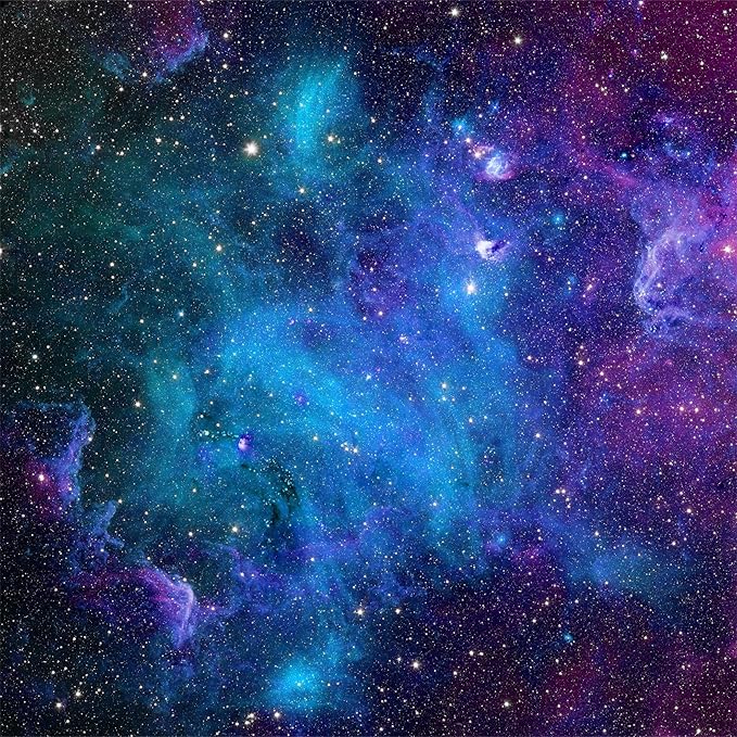 BELECO 10x10ft Fabric Cosmic Galaxy Backdrop Wall Décor Starry Sky Milky Way Stars Backdrop Universe Space Theme Photo Background Galaxy Baby Shower Birthday Party Decorations Studio Photo Props