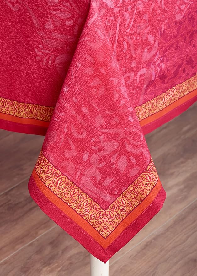 Maison d' Hermine Table Cloth Rectangle Table 100% Cotton 54 x 72 Inches Fall Tablecloth Reusable Everyday Use for Thanksgiving Christmas Decorations Dining Farmhouse Party (Versailles)