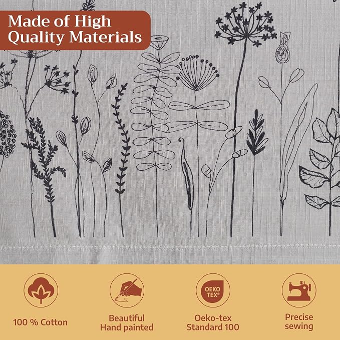 Maison d' Hermine Table Cloth Rectangle Table 100% Cotton 54 x 72 Inches Tablecloth Reusable Decorative for Dining Kitchen Room Farmhouse Party Home Hotel Restaurant Spring Summer - Flore