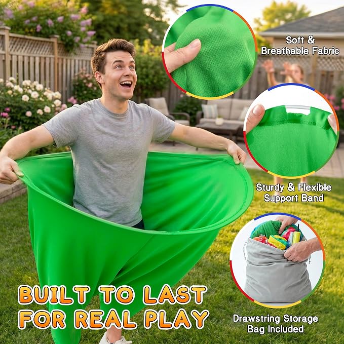 Granny Pants Yard Game for Adults and Kids, Big Pants Ball Catch Game with 2 Giant Pants, Balls, Pumps & Storage Bag, Outdoor Tossing Games for Birthday Party, Backyard Party, Family Reunion