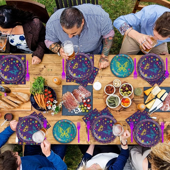 gisgfim 50 Guests Magic Movie Birthday Party Supplies Set Magic Movie Party Decoration Magic Movie Party Tableware Paper Plates Napkins for Boy Girl Birthday 200 PCS