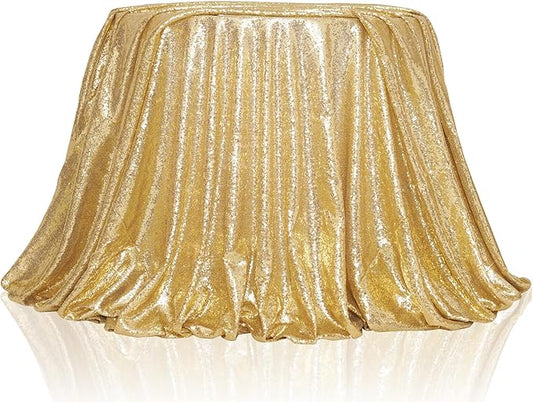 PartyDelight Sequin Tablecloth Round Table Topper 90" Light Gold