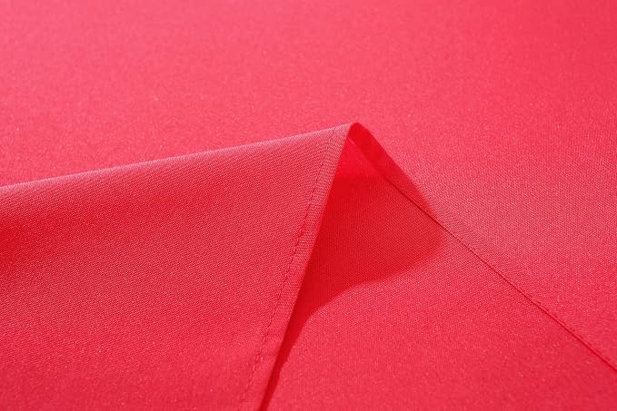 5 Pack Rectangle Tablecloth, 60 x 102 Inch Red Table Cloth, Polyester Fabric Washable Tablecloth for Home, Party, Wedding or Restaurant Use