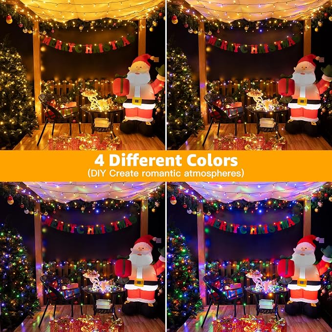 Ollny Christmas Lights, 131FT 400 LED Color Changing Christmas Tree Lights with 11 Modes Remote Control Waterproof Outdoor Christmas Lights for Outside Indoor Patio Xmas Decorations